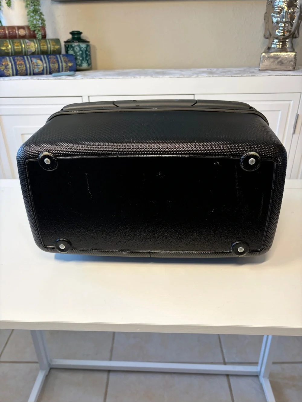 Vintage Samsonite Black and Gray Hard Shell Travel Traincase Luggage Suitcase